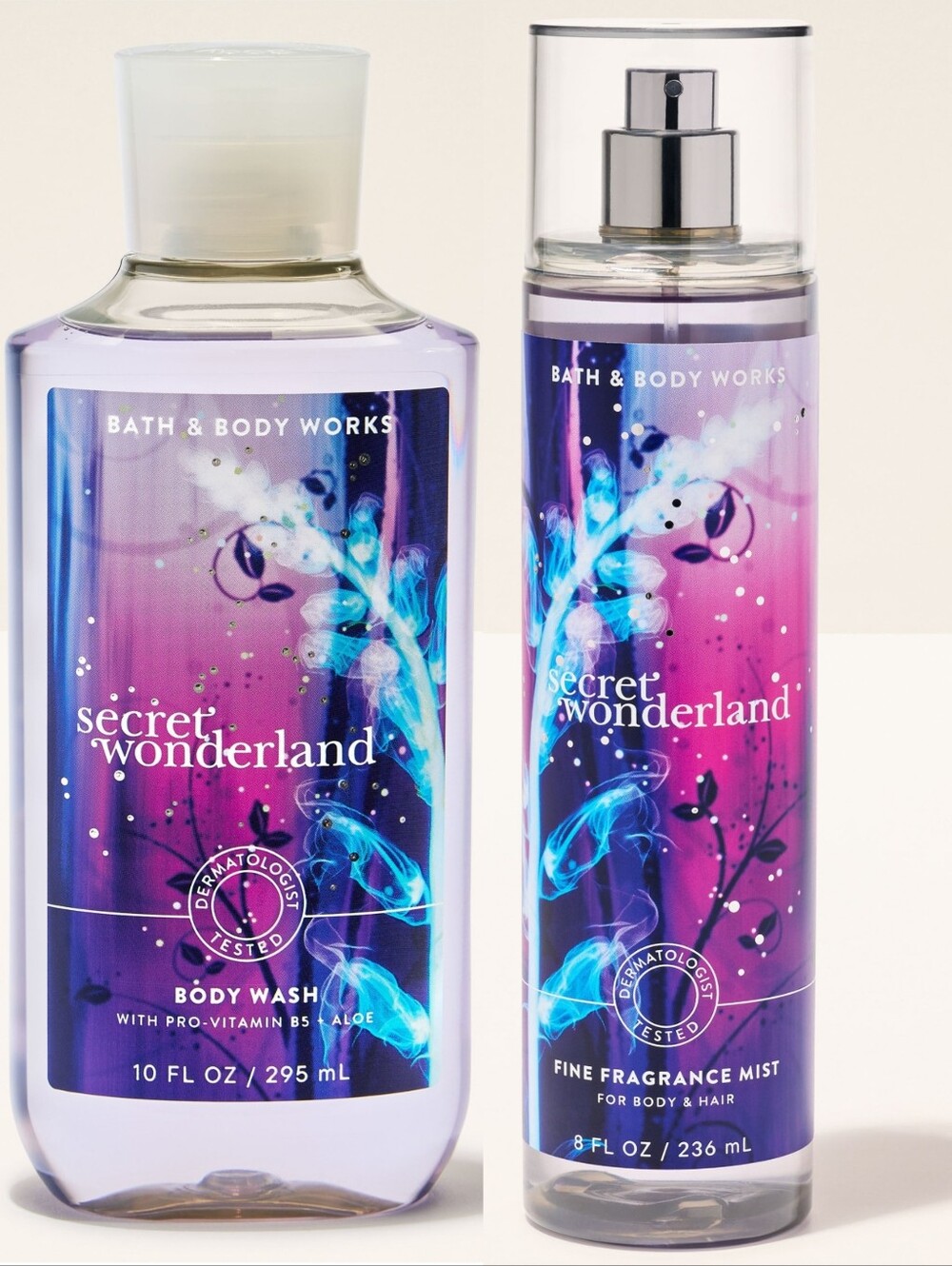 Bath & Body Works Secret Wonderland Body Wash & Fragrance Mist Set New RARE